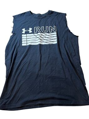 LG Black Tee with White Under Armour HeatGear Print